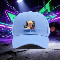 A Baseball Cap Featuring the MOVIE TIME Popcorn Design a Unisex Outdoor Sports Sun Hat Suitable for Couples Available in Mul 1pc