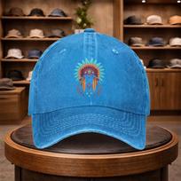 A Stylish Baseball Cap Featuring a War Bonnet Print Perfect for Casual Outings This Adjustable Hat Is Suitable for All Seasons 1pc