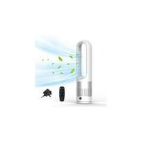 Vortex Air Bladeless Tower Fan, Quiet Cooling Fan with Remote, 90 Oscillating, 3-Speed Settings, 7-Hour Timer, Ideal for Bedroom, Living Room