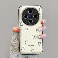 Full Coverage Shockproof Silicone Phone Case Vivo X200S X100 Pro With Black White Line Cartoon Design vivo X200 Ultra