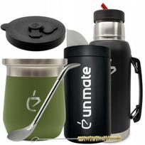 Zestaw yerba mate full kit: termolid dualflow, yerbera, bombilla, matero