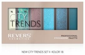 Revers city trends paleta cieni do powiek 18 6 odcieni mat i perła