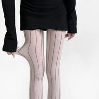 Women Tights Color Matching Striped Thigh High Stockings Pantyhose Lingerie Sexy Slim Stockings Tight Pantyhose Knitted Leggings One Size
