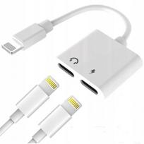 Adapter przejściówka rozdzielacz 1x2 lighting audio+av do iphone x 12 13 14