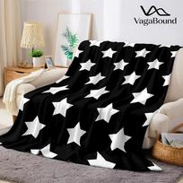 Midnight Starfield Flannel Blanket Warm Soft Halloween Christmas Couch Warm Cozy Decorative Decor Gift for All Season Size: 75*100cm, Weight: 230 GSM