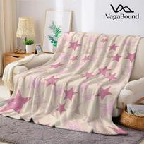 Glitter Pink Starfield Flannel Blanket Warm Soft Halloween Christmas Couch Warm Cozy Decorative Decor Gift for All Season Size: 75*100cm, Weight: 230 GSM