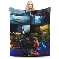 Horror Game Silent Hill F Graphic Printed Flannel Blanket Warm Throw Blanket for Living Room Decorative Bedspread Sofa Bed Cover Size: 75*100cm, Weight: 230 GSM