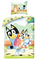 Cotton bedding 140x200 bluey blue dog hit