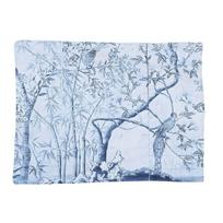 Blue Willow China Blue Delft Chinoiserie Blanket Soft Warm Flannel Throw Blanket Bedding for Bed Living room Travel Home Couch Size: 75*100cm, Weight: 230 GSM gray
