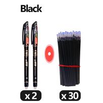 33 vnt./rinkinys mokykliniai ištrinami geliniai rašikliai 0,5 mm plonas galiukas juodo/mėlyno/raudono rašalo tušinukas black