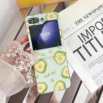 For Samsung Galaxy Z Flip 3 4 5 6 Case Summer Fruit Hand Strap Hard Cover For Samsung Z Flip5 ZFlip5 With Lanyard For Z Flip 4