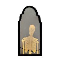 Helovino vaiduoklio veidrodis LED vaiduokliškas veidrodis su holografiniu skeletu Helovino vakarėlio reikmenims Interjero miegamojo virtuvės dekoras 35cm A
