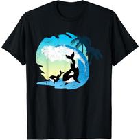 Killer Whale Orcas Ocean Animal Lover Diver Gift Waves Orca T-Shirt S juoda