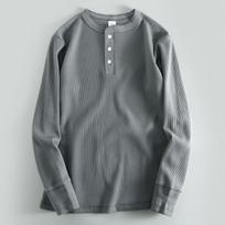Leak-Picking ~ Foreign Trade Factory Cut the Tag off Domestic Sales Cattle Goods Men's Long sleeve Spring and Autumn Knit Loose Top Clothes Tide Iron Gray 3XL