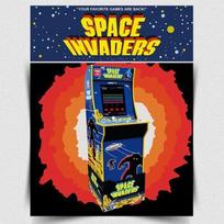 SPACE INVADERS ARCADE METAL SIGN WALL PLAQUE retro poster man cave games roomAluminum 20x30cm（7.8x11.8inch）