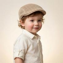 Children's Breathable Beret Hat Lightweight Soft Fabric Flat Cap for Kids Adjustable Size Comfortable Fit One Size chaki