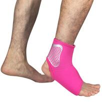 1Pc Sports Ankle Support Socks Elastic Breathable Foot Brace Sprain Protector for Cycling Running Basketball Football Fitness S rožinė