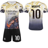 Youth Kids Adult Football Kit Sports Training Jersey Set with Socks 24/25 Real Madrid Dragon Pattern Set 16