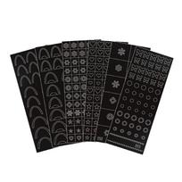 6pcs Airbrush Nail Stencils Stickers Hollow Nail Art Decals with Exquisite Patterns 1