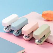 Deli Mini Stapler for Students And Office Use, Lightweight And Portable, Macaron Color Stapler/Binder/Stapling Machine, Mixed Colors Single Unit TA202