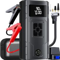 Portable Car Jump Starter with Air Compressor Tire Inflator, Emergency Power Bank with LED Light for Roadside Emergency 12000mah
