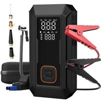 6 in 1 Jump Starter with Air Pump Peak 5000A Booster 150PSI Tire Inflator 8L Gas/4L Diesel with DC Power Cord 400LM Flashlight Q28-10000mAh