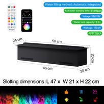 Aflyever Smart steam fireplace, 3D misting fireplace, graffiti-style APP control, humidifier fireplace