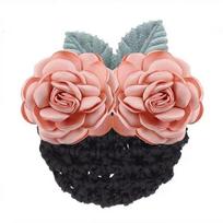 Airline Stewardess Cloth Korean Bun Snood Ponytail Clip Women Spring Clips Hairgrips Cover Net A