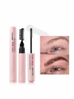 Natural 3D Eyebrow Gel with Dual-ended Brush, Brow Comb, Transparent Brow Gel for Shaping and Styling Eyebrows gryna