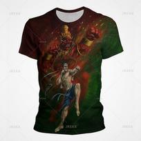 Muay Thai Fitness 3D Sport Print Quick-dry Breathable Men Tshirt Street Boxing Jiu-jitsu Team Training Parent-child Short Sleeve XS