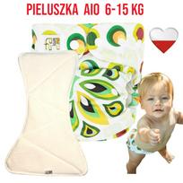 Pieluszka wielorazowa aio kieszonka bambus pawie  nappime