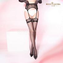Luo Ying8362Aurora Series Embroidered Lace Strap One-Piece Ultra-Thin Stockings Silky Glossy Thin Long Tube Socks L