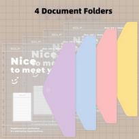 Detachable File Bag Set PP Document Organizer Portable A4 File Folder  Office Storage