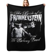 Bride Of Frankenstein retro Throw Blanket Compact Warm Blanket for Car Road Trip Size: 75*100cm, Weight: 230 GSM