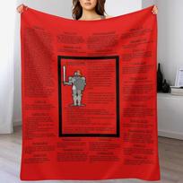 Armour Of God Prayer Blanket (NIV)- Red Throw Blanket Soft Cozy Blanket for Pet Kids Adults Size: 75*100cm, Weight: 230 GSM