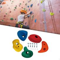 5 Rocks, Rock Wall Climbing Sets with Mounting Material, Brackets, Holds for, Small
