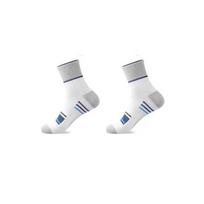 1/5/10 porų vyriškos dryžuotos sportinės kojinės iki blauzdos vidurio, kvėpuojančios kojinės, laisvalaikio kojinės 1Pair balta