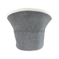Easy To Wash Felt Sauna Hat Wool Sauna Hat Thickened Wool Felt pilka spalva