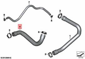 BMW K42 K46 K60 Atgalinės Šilumnešio Šlaunelis Originalus 17128524182