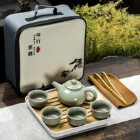 Chinese Tea Travel Set Kung Fu Ceramic Portable Teacups Teapot Porcelain Household Teaset Ceremony Teacup Drinkware Set Gifts