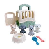 Small Dog Cages Pretend Play Plaything Fashion Small Pets Dog House Kennel Bathtub For Kids Play House Toy Accessories Kids