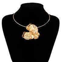 New Fashion Metal Flower Choker Collar Temperament Simplicity Flower Women Cool auksas