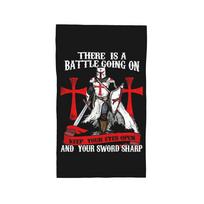 Knights Templar Cross Shield Symbol Medieval Sword Emblem Secret Order Soft Face Towel Quick Dry Pool Bath Cotton Towels W40*H60(CM)