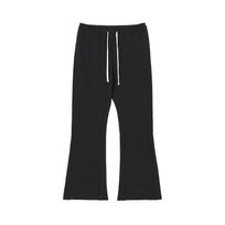 Spring and Summer Loose Casual Cotton Flared Sweatpants American Chic Drawstring Flared Pants XXL juoda