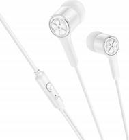 HOCO laidinės ausinės Jack 3,5 mm su mikrofonu M104 baltos