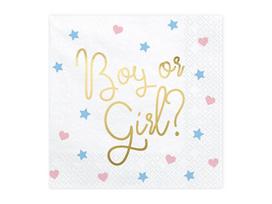 Servetėlės "baby Shower" berniukui ir mergaitei, 20 vnt.