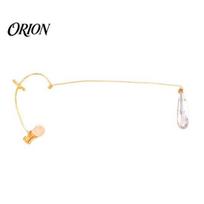 Rhinestone Ear Cuff Faux Crystal Eye Jewelry, Teardrop Face Chain Cuff, Tear-shaped Jewelry Non Piercing Metal Hook Facial Accessory for Women A auksinė