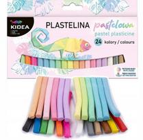 Plastelina Szkolna Kidea Pastelowa 24 Kolory
