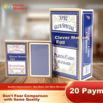 Miaoji Playing Cards for Guandan And Huan Dan, Specialized Anti-Cheating Cards, 60x97mm, Blue, 20 Decks, MJ8325