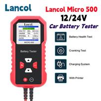 Lancol Micro 500 For 12V&24V Car Battery Tester 40-3000 CCA Lithium Lead Acid Load Test Cranking Charging Test Battery Analyzer smėlis